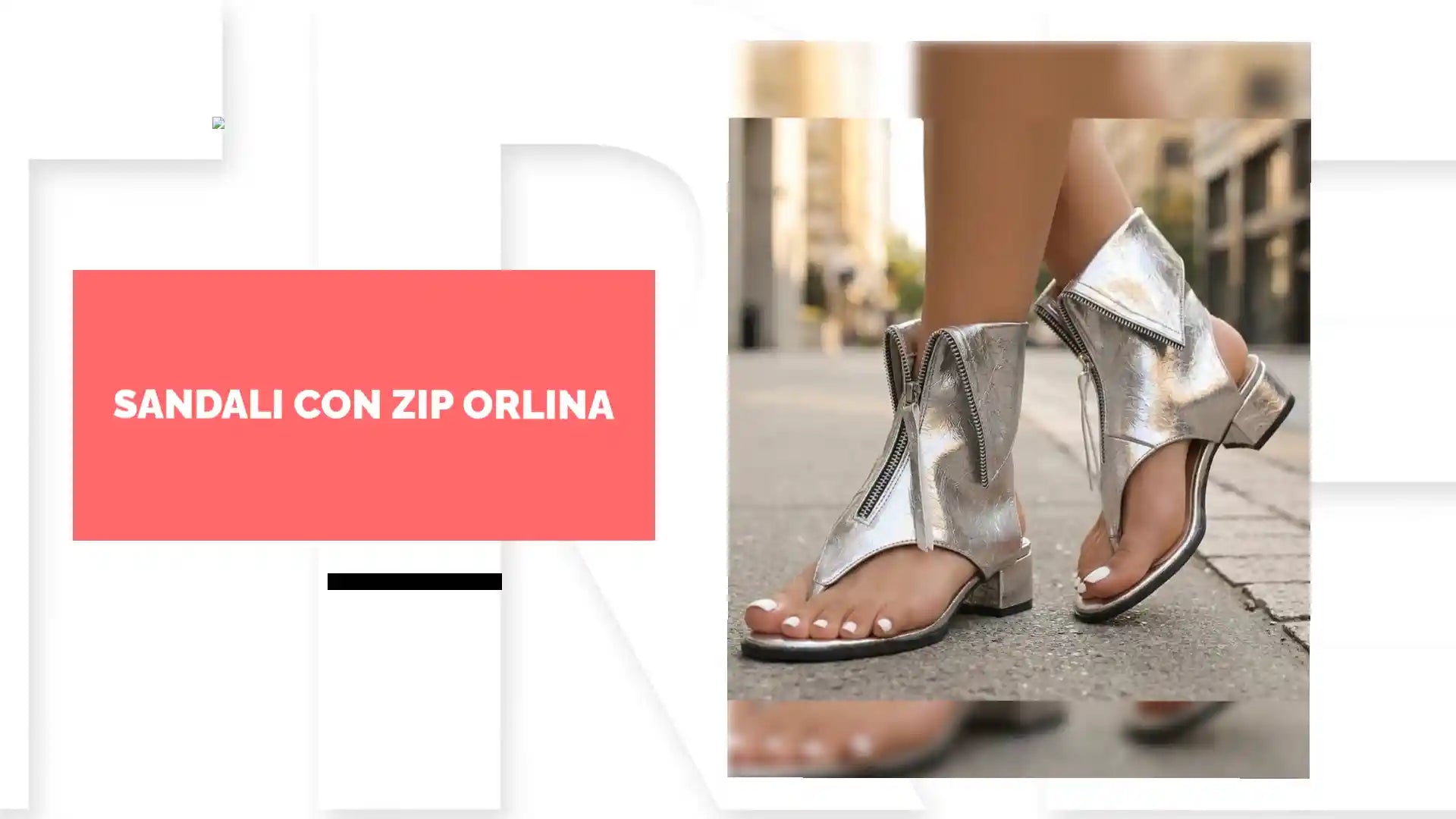 SANDALI CON ZIP ORLINA by@Outfy